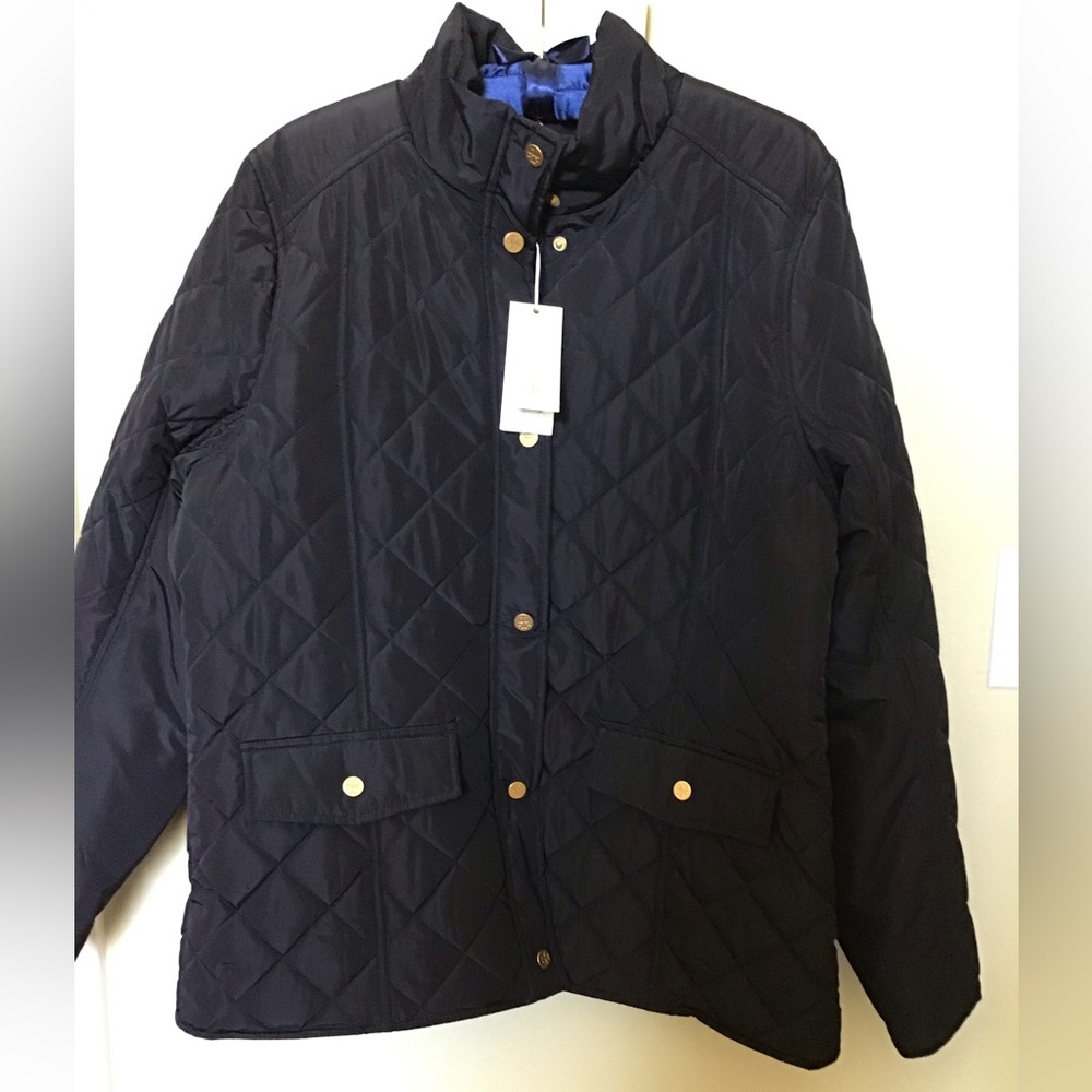 ToryBurch black, quilted jacket.